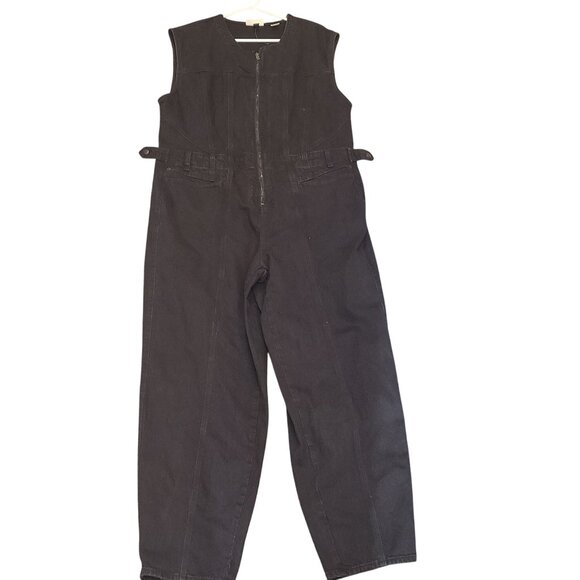 Universal Thread Women's Jumpsuit Sleeveless Zipper Front Fitted Black Size 16 - Picture 2 of 9